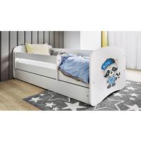 Kinder-/Juniorbett Babydreams inkl. Matratze 80x160 - Birkefarben/Weiß, MODERN, Holz/Holzwerkstoff (80/160cm) - MID.YOU