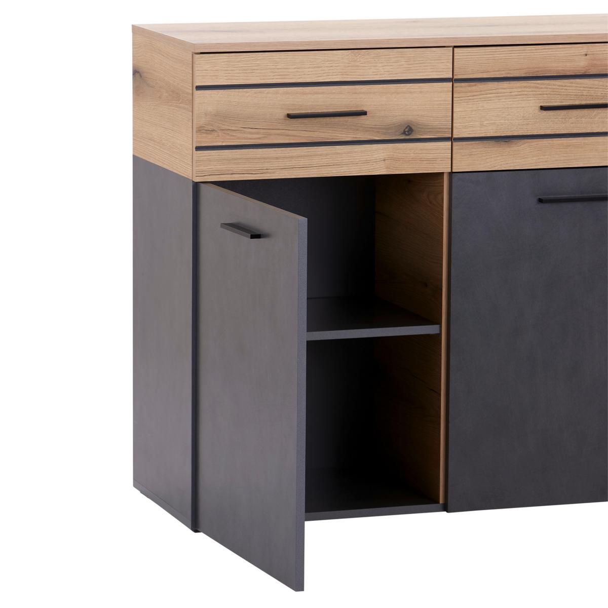 Kommode B: 150 Cm Limit Coast Evoke Eiche Dekor/matera - MODERN, Holzwerkstoff (150/91/40cm) - Ondega