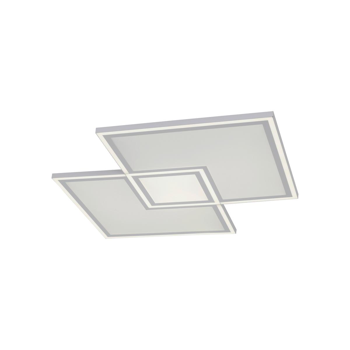 Led-deckenleuchte Edging L: 67,7 Cm Dimmbar Mit Schalter - Weiß, Design, Kunststoff/Metall (67,7/67,7/5,8cm)