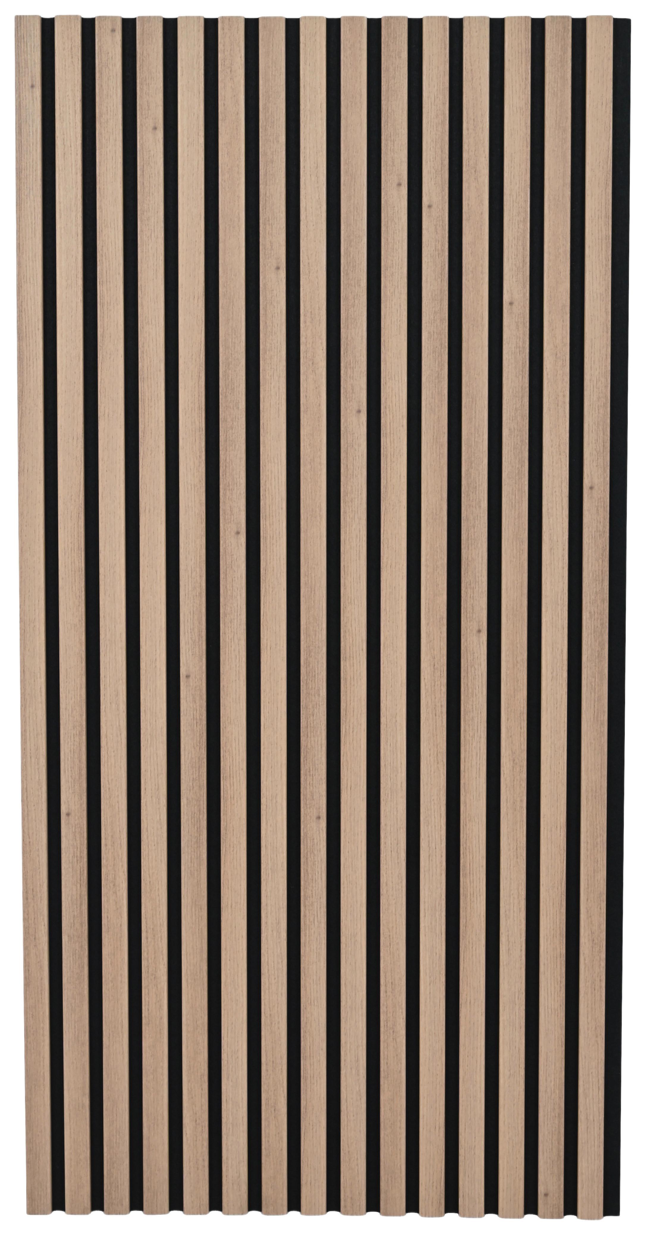 Akusztikus Panel Aron - tölgyfa színű, Trend, faalapú anyag/textil (60/120/1,5cm)