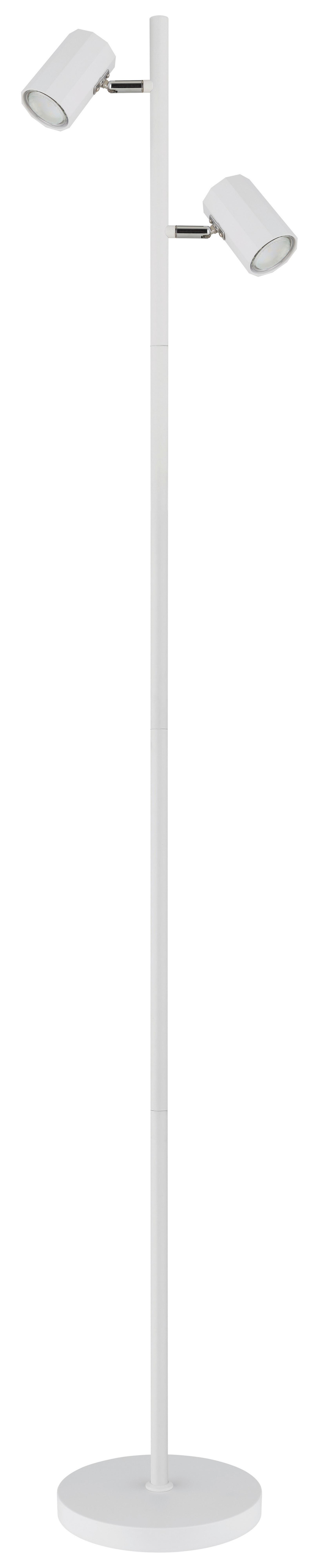 Stehleuchte 57918sw James - Weiß, Design, Kunststoff/Metall (27/22/158cm) - Globo