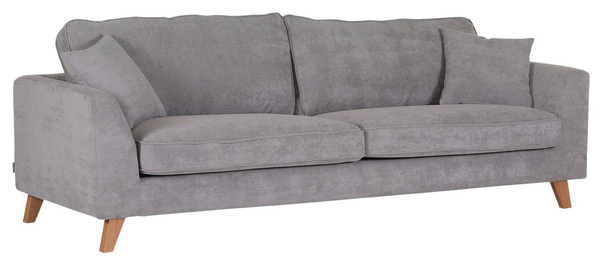 Bigsofa Rimini - Buchefarben/Grau, Design, Textil (240/63/90cm) - MID.YOU
