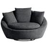 Sessel Maui - Anthrazit/Silberfarben, MODERN, Textil (130/80/112cm) - Trendmanufaktur