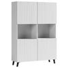 Highboard Phuket Weiß - Schwarz/Weiß, Design, Holzwerkstoff (120/172/39,1cm) - Livetastic