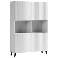 Vysoká komoda PHUKET š: 120 cm - čierna/biela, Design, kompozitné drevo (120/172/39,1cm) - Livetastic
