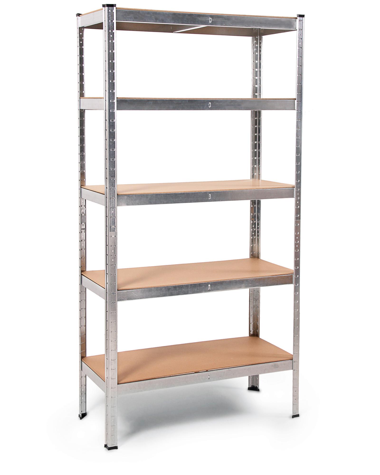 Schwerlastregal Thomas BxHxT: ca. 90x180x40 cm - Silberfarben, Basics, Metall (90/180/40cm)