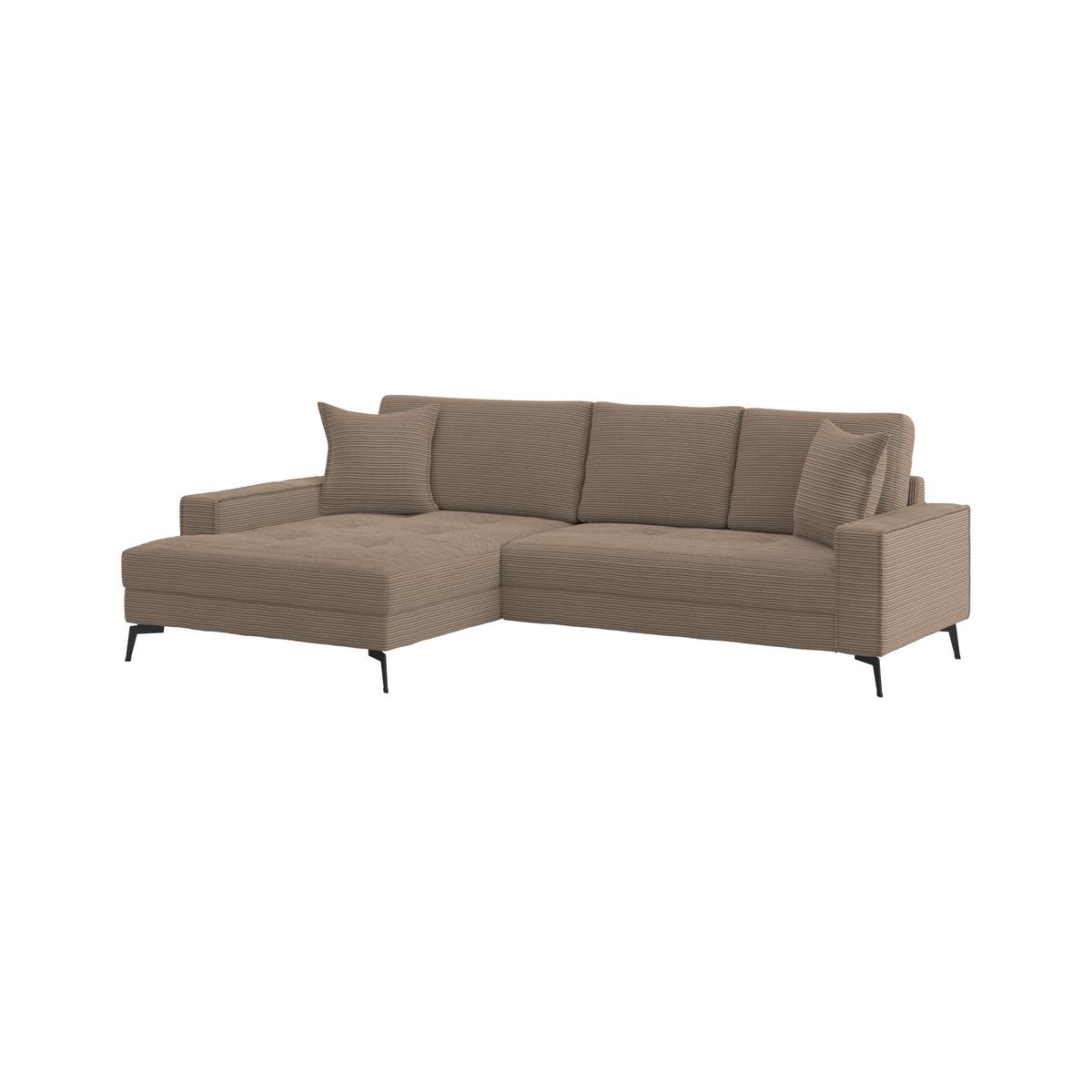 Ecksofa Zero Braun 173x286 cm - Schwarz/Braun, Trend, Textil (173/286cm)
