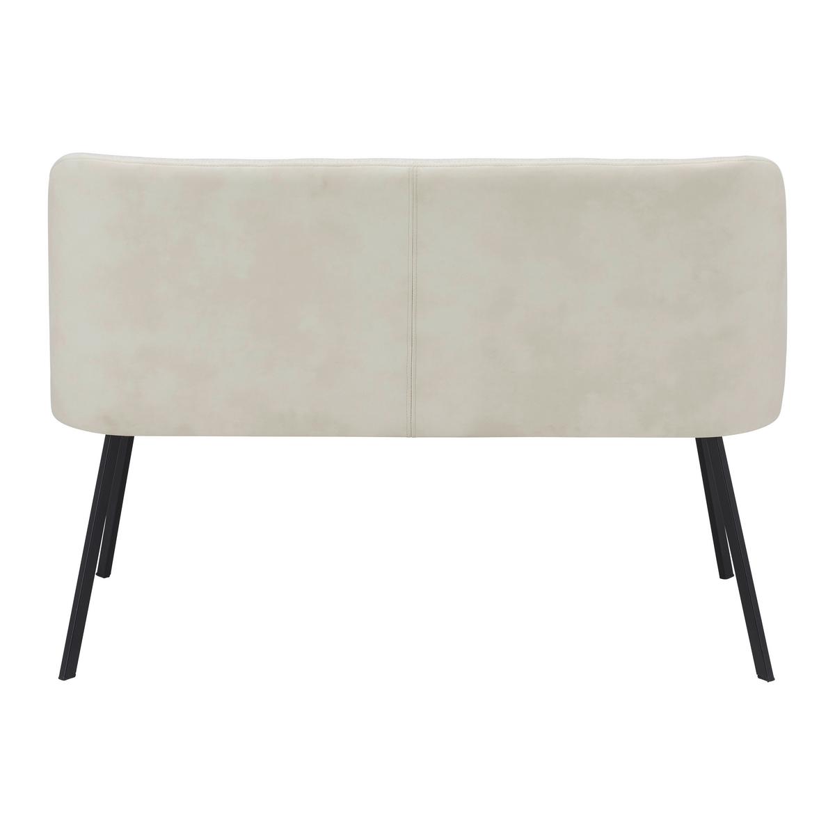 Lavice Danielle béžová - černá/krémová, Moderní, kov/dřevo (115/82,5/65cm) - Bessagi Home