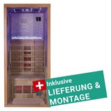 Infrarotkabine Stockholm inkl. Lieferung & Montage - Naturfarben, MODERN, Holz (90/200/90cm)
