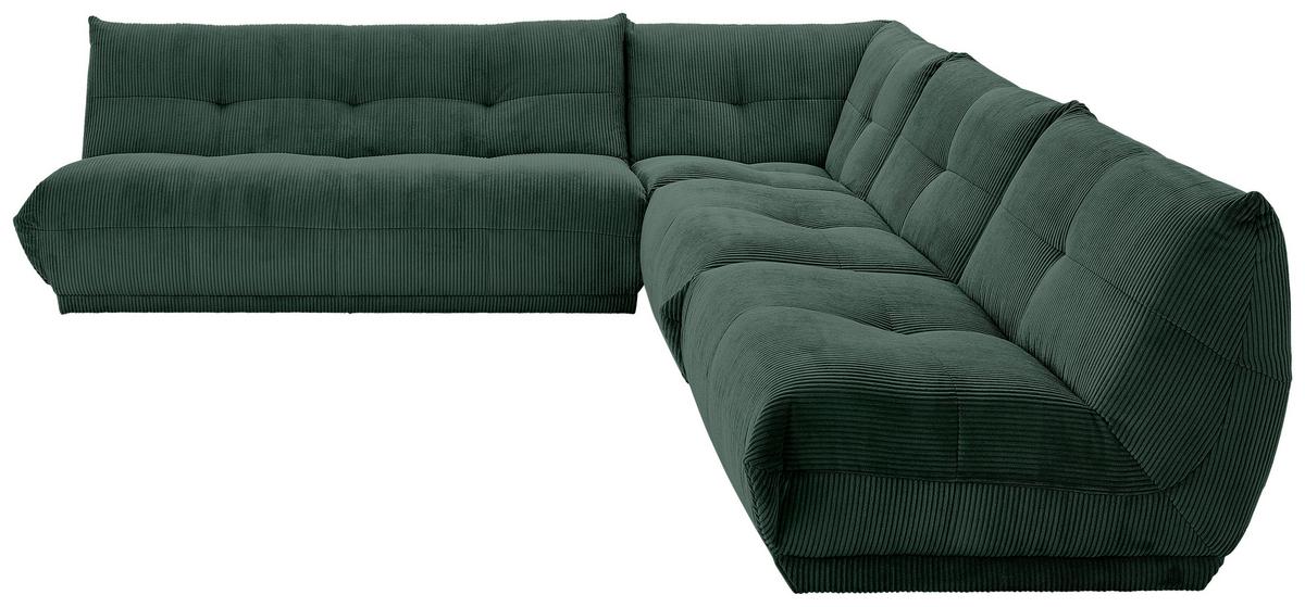 Ecksofa Giselle Dunkelgrün - Dunkelgrün, Trend, Textil (285/315cm) - Livetastic