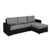 Ecksofa Hit Grau, Schwarz S: 147x228cm - Schwarz/Grau, Design, Holzwerkstoff/Kunststoff (147/228cm) - P & B
