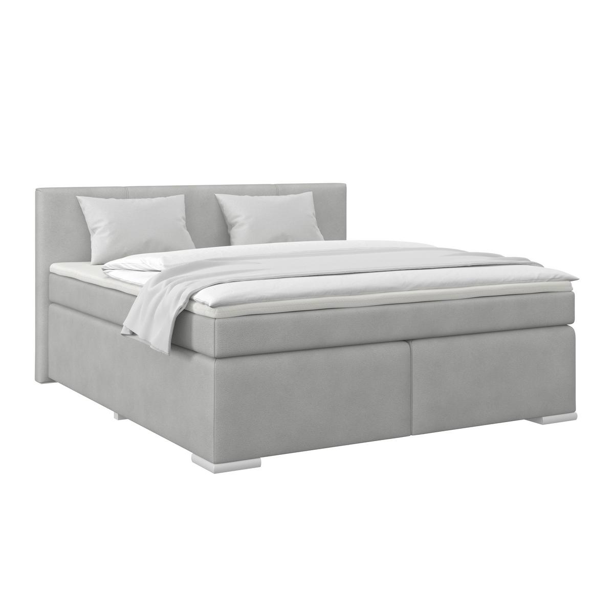 Boxspringbett Mira 1 - Schieferfarben, Basics, Holz/Kunststoff (180/200cm)