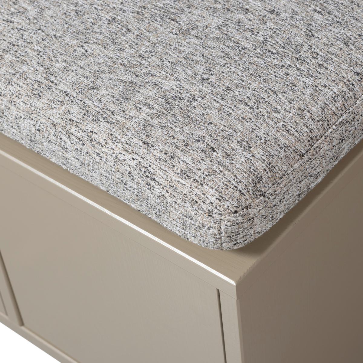 Garderobenbank Turner Schlammfarben B: 80 Cm - Schlammfarben/Khaki, Design, Holz/Textil (80/47/44cm) - Livetastic