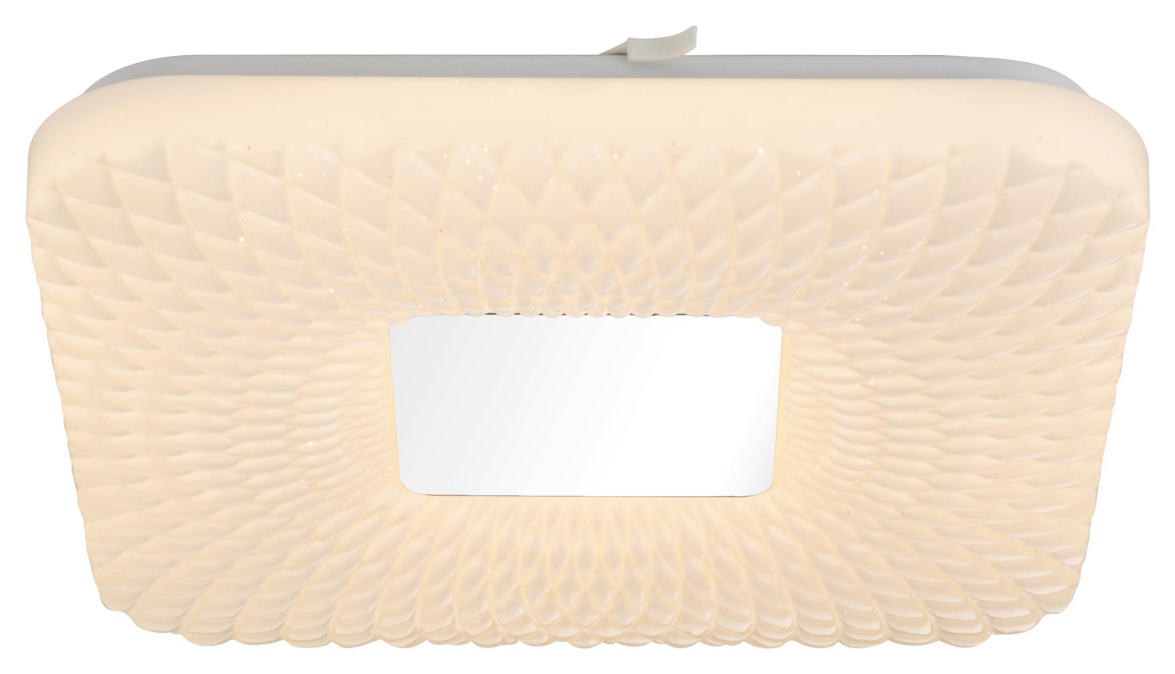 LED-Deckenleuchte Sparkle Decor - Weiß, MODERN, Kunststoff/Metall (33/33/4,6cm)