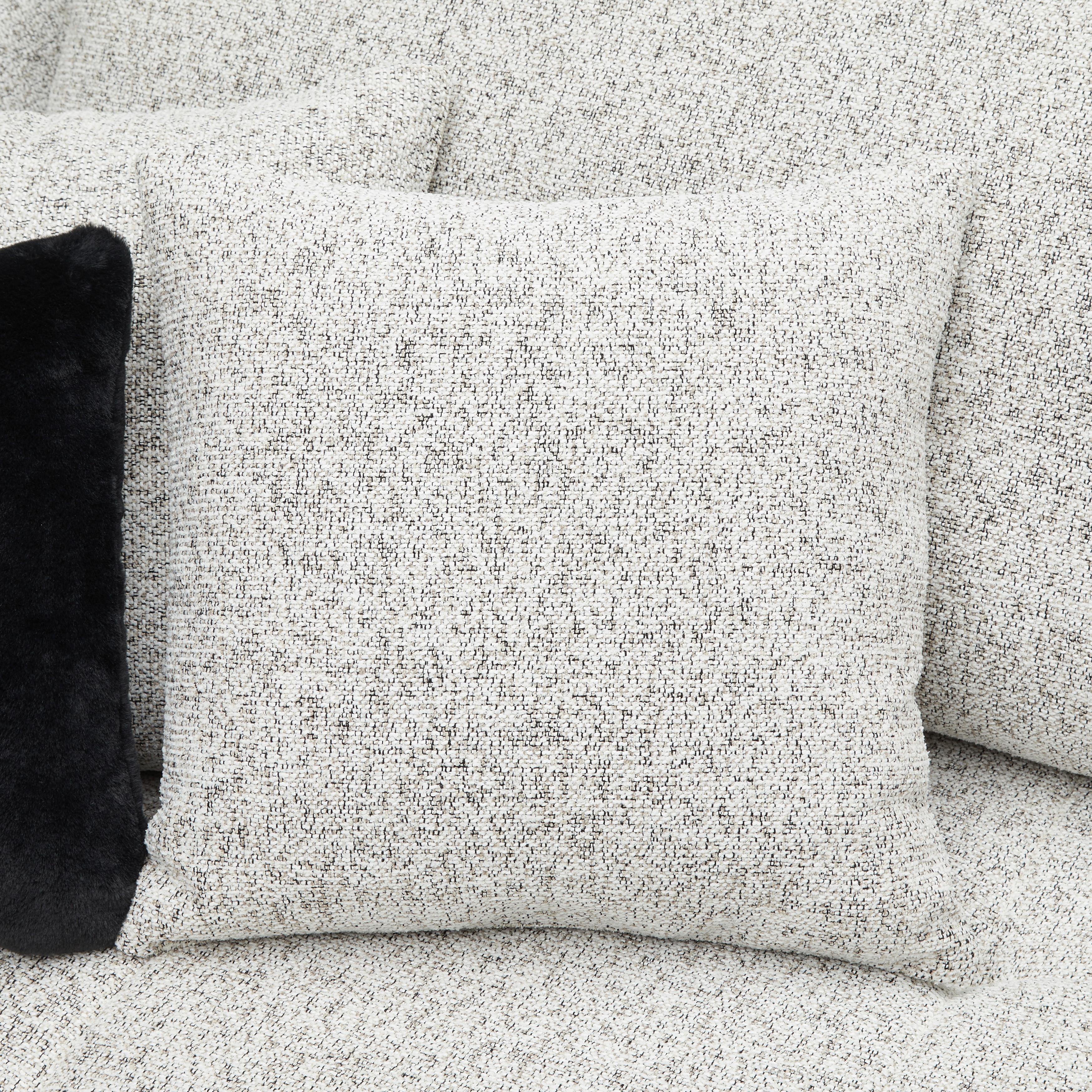 Sedací souprava BONNY, levá, béžová / černá, 5x polštář - černá/béžová, Moderní, dřevo/textil (193/85-105/300cm) - Premium Living