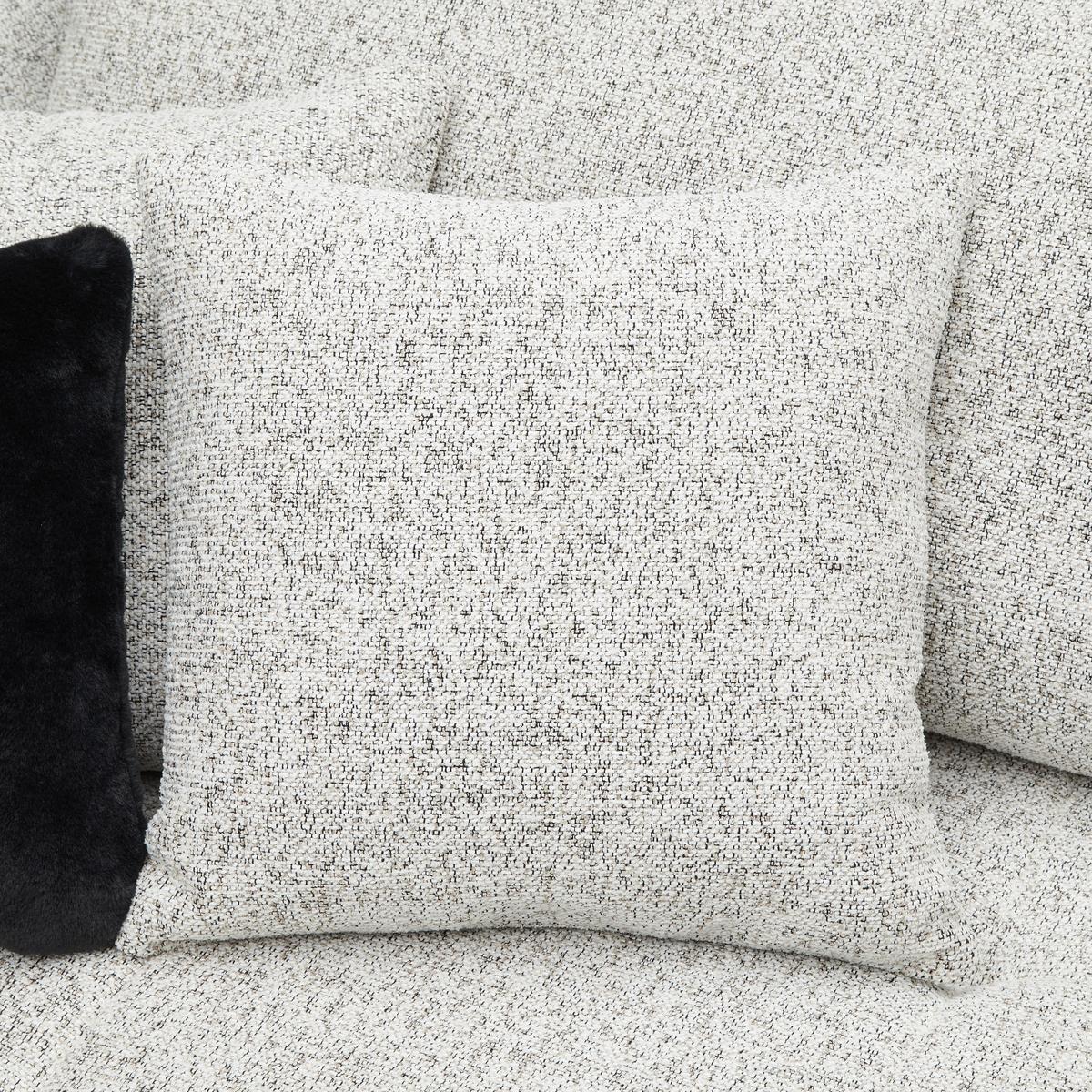 Sedacia súprava BONNY, pravá, béžová / čierna, 5x vankúš - čierna/béžová, Modern, drevo/textil (300/193cm) - Premium Living