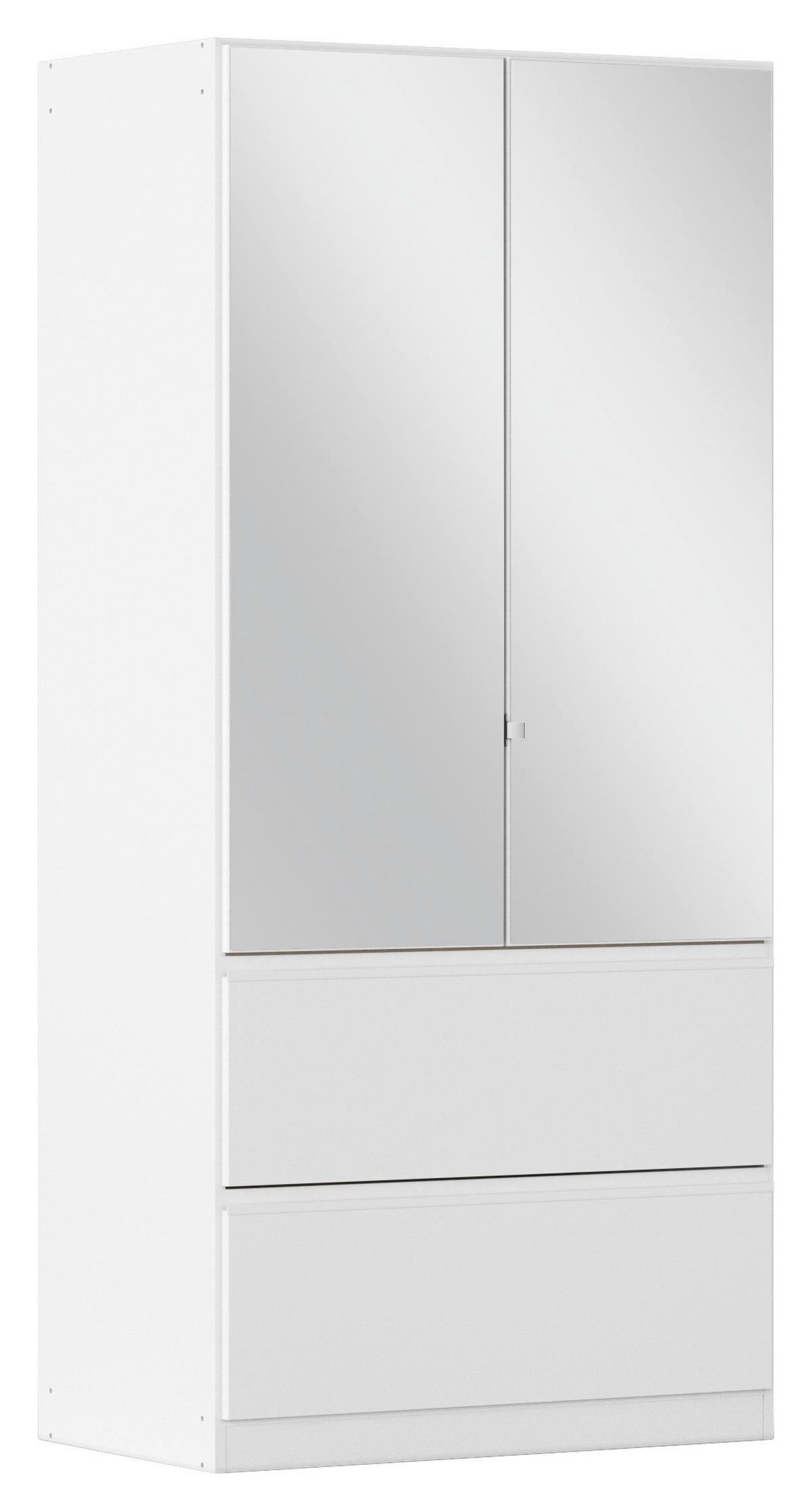 Drehtürenschrank Costa Weiß B: 91 cm - Weiß, MODERN, Holzwerkstoff (91/197/54cm) - Rauch Möbel