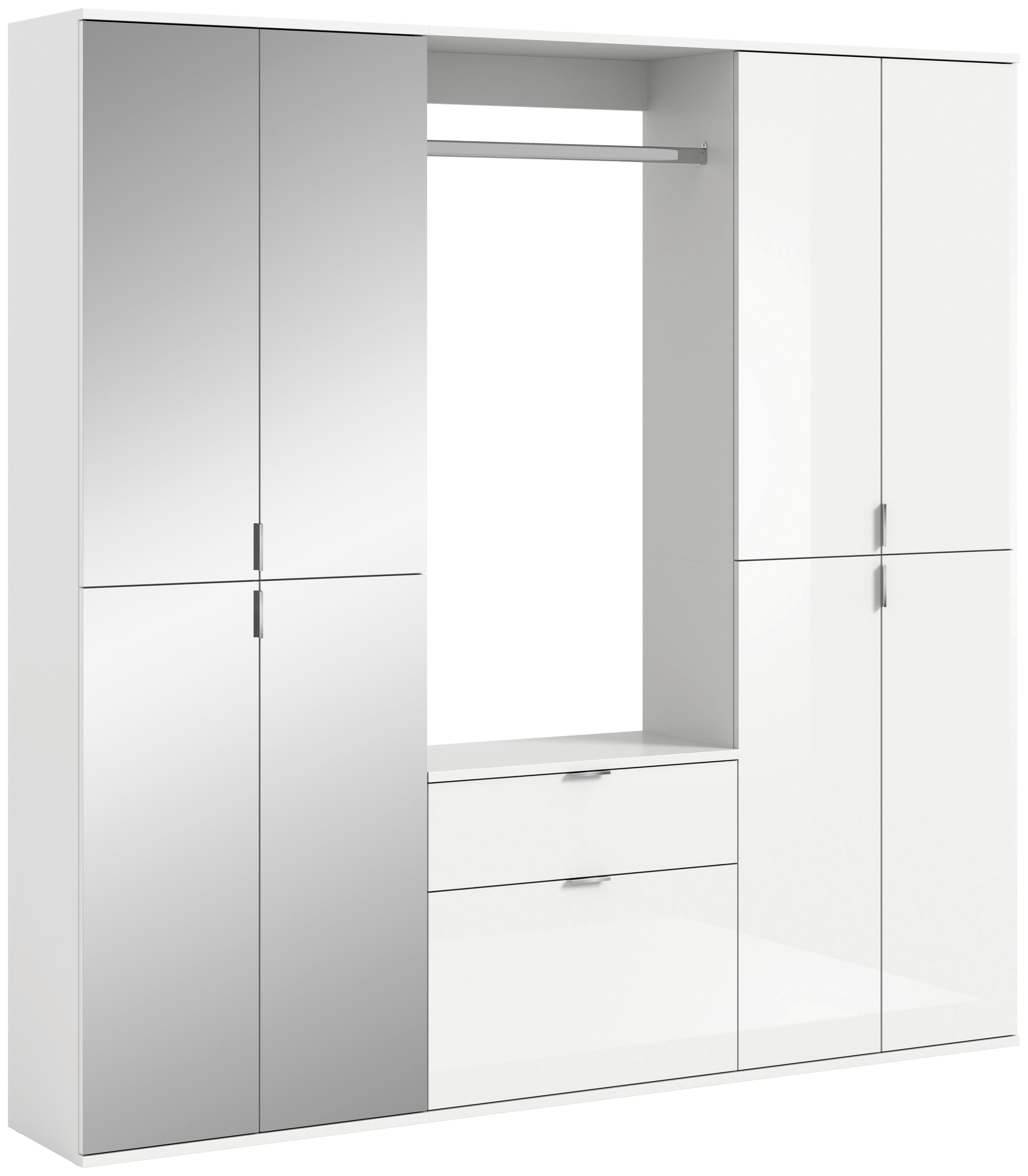 Garderobe Projekt X 3-Teilig Weiß B: 183 cm