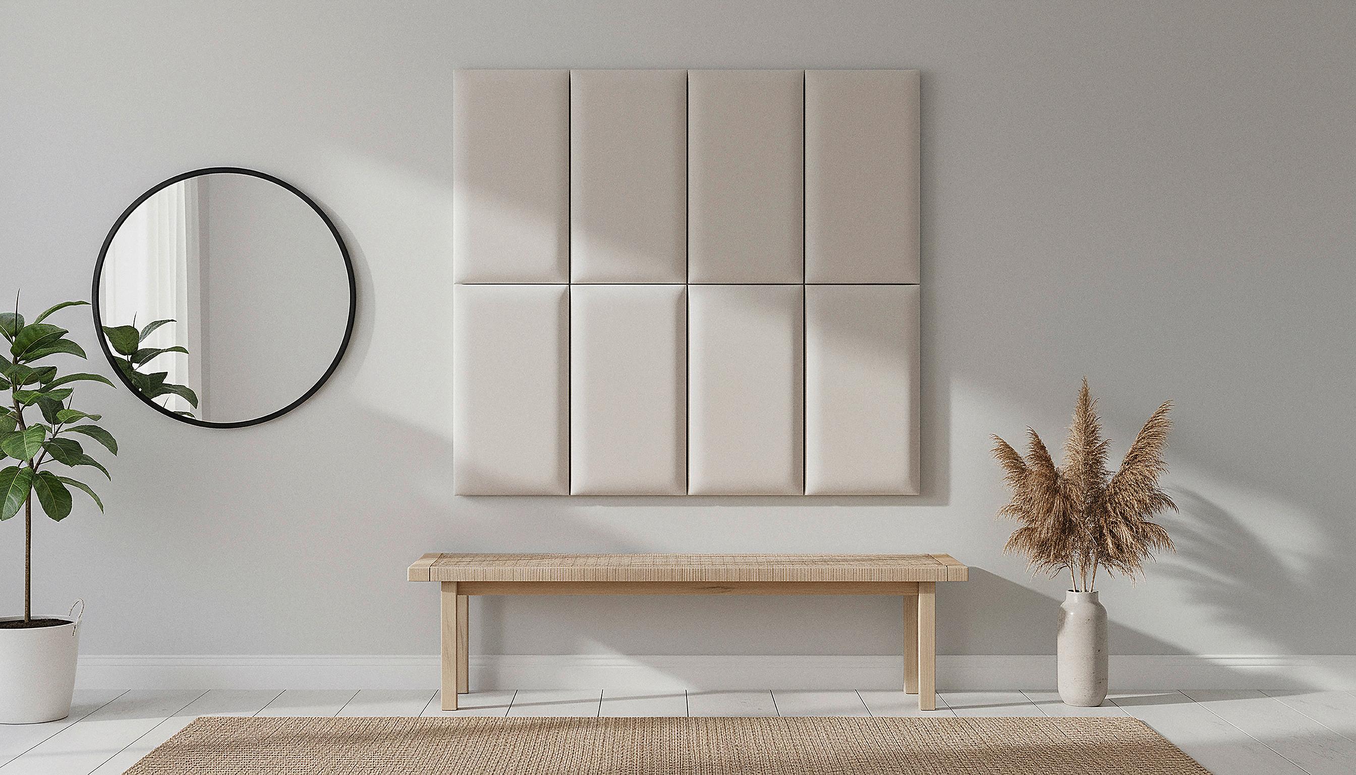 Wandpaneel Claudia 1 Beige B: 60 cm - Beigebraun, Trend, Holzwerkstoff/Kunststoff (60/30/4cm)