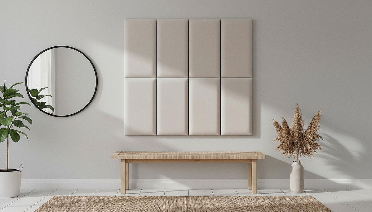 Wandpaneel Claudia 1 Beige B: 60 cm - Beigebraun, Trend, Holzwerkstoff/Kunststoff (60/30/4cm)