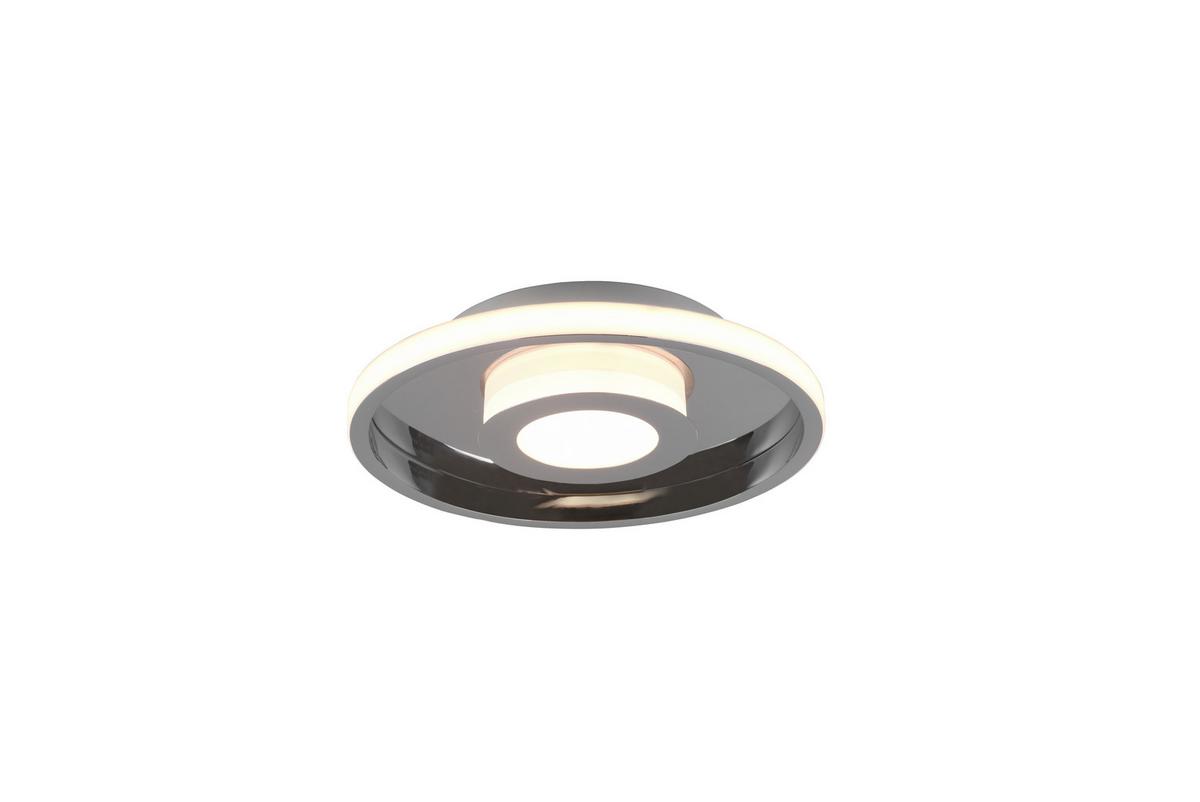 LED-Deckenleuchte Ip44 Ø 30 cm 1-Flammig, 3-Fach Schaltbar - Chromfarben, Design, Kunststoff/Metall (30/6,8cm) - Trio Leuchten