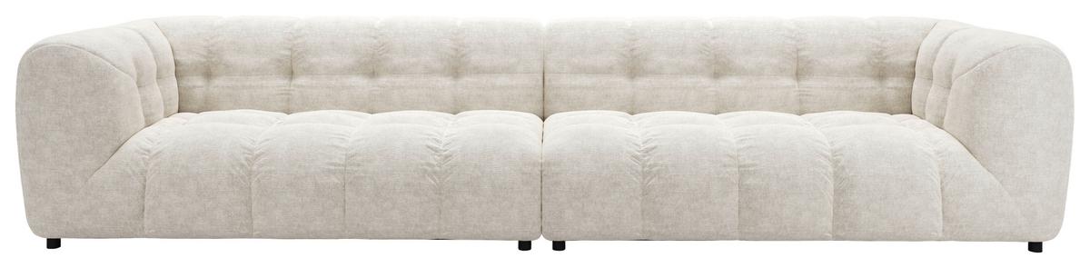 Bigsofa Trillum Creme B: 406 cm - Creme/Schwarz, KONVENTIONELL, Textil (406/79/107cm) - Livetastic