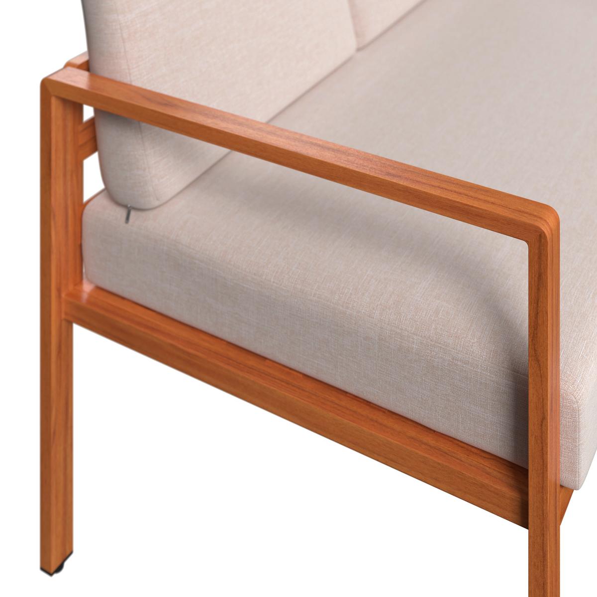 Loungegarnitur Göteborg - Dunkelgrau/Beige, MODERN, Glas/Textil - Beldano