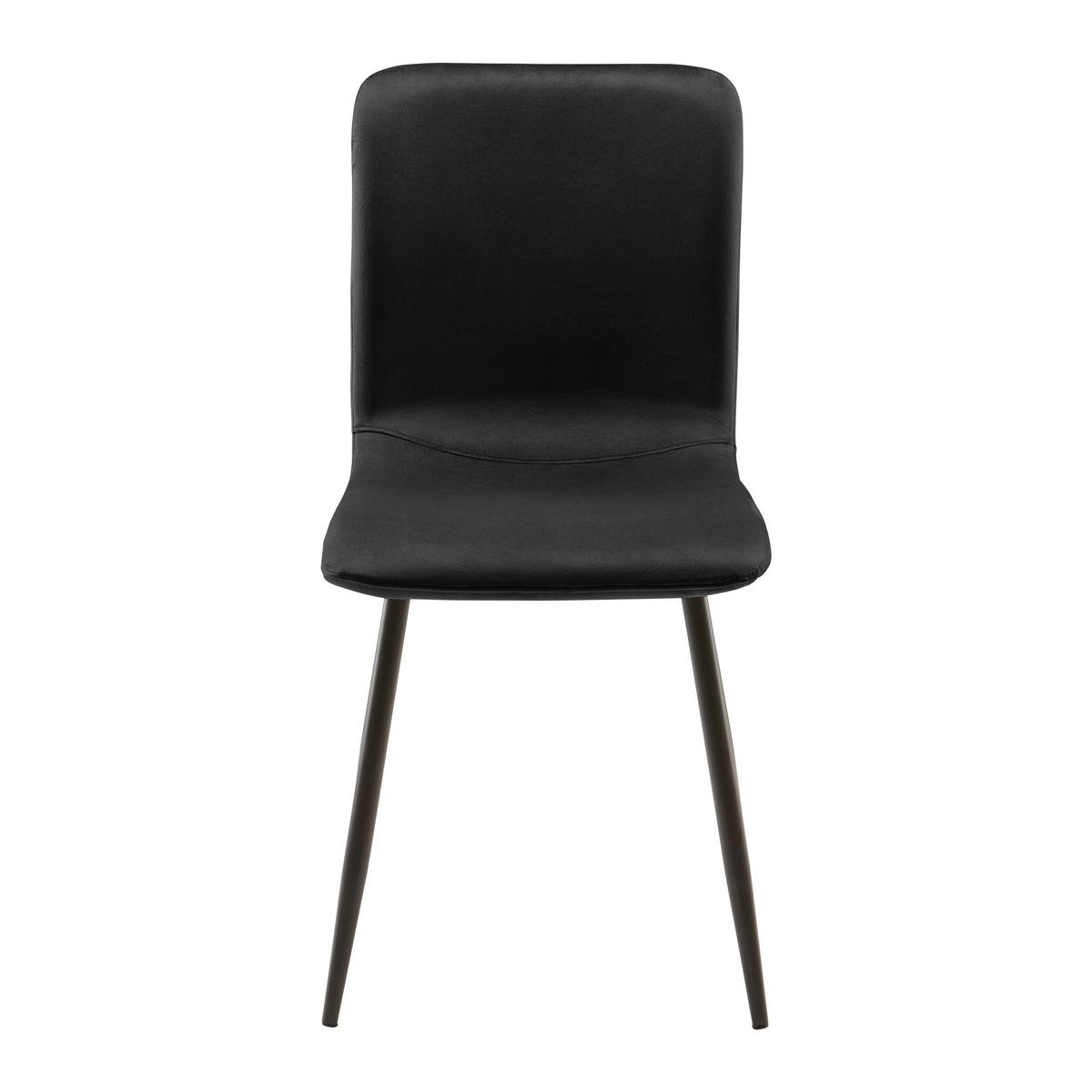 Jídelní židle ELIF černá - černá/tmavě šedá, Moderní, kov/dřevo (43/86/55cm) - P & B