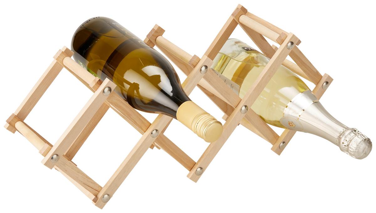 Weinregal Holz Birkenfarben 5 Flaschen Bxh: 24,5x13 Cm - Birkefarben, KONVENTIONELL, Holz (24,5/13/6cm) - James Wood