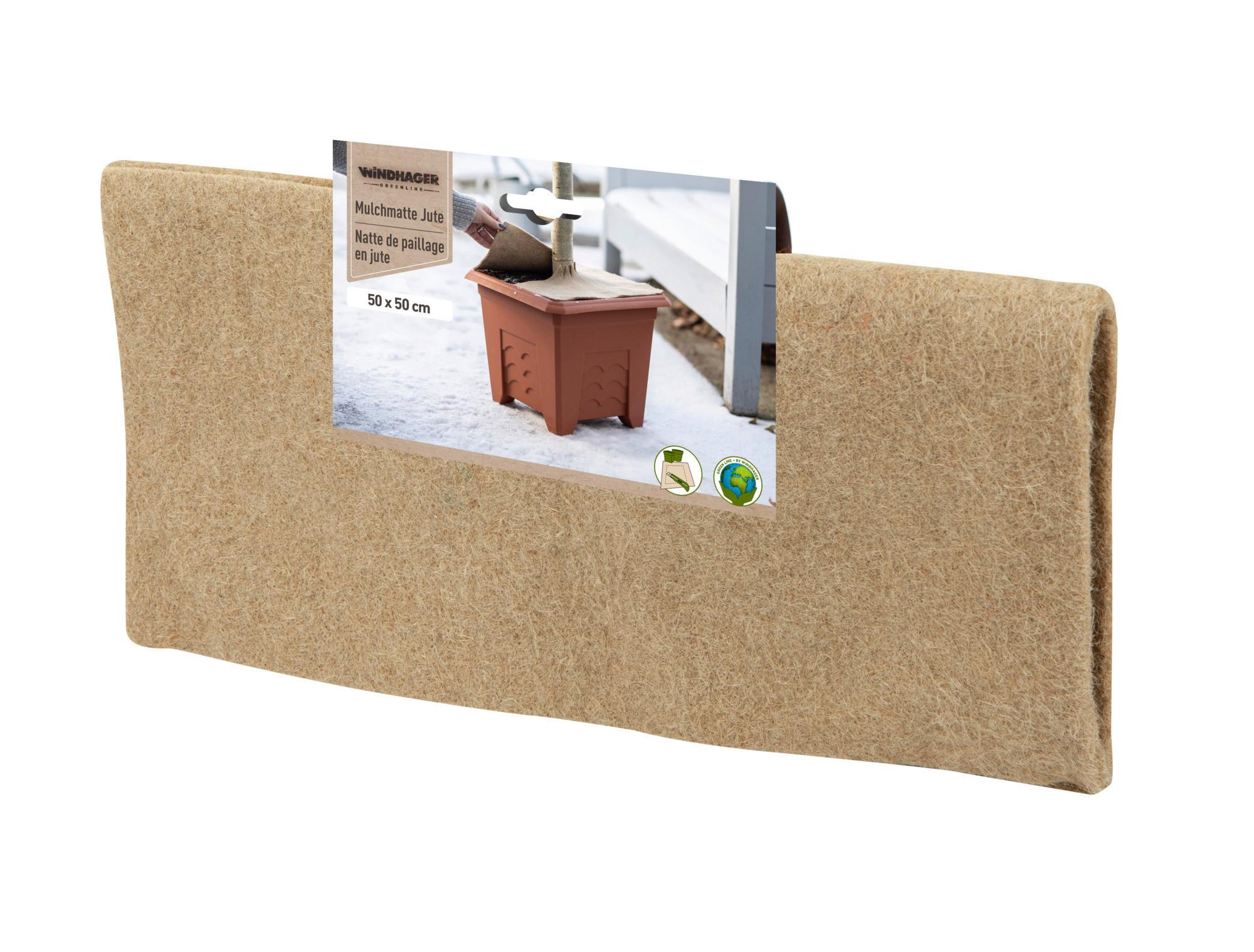 Mulchmatte, Jute BxL: 50x50 cm - Naturfarben, Basics, Textil (50/50cm) - Windhager