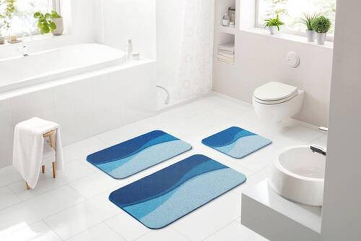 Bidet-vorleger Flash - Blau, Basics, Textil (40/50cm) - Grund