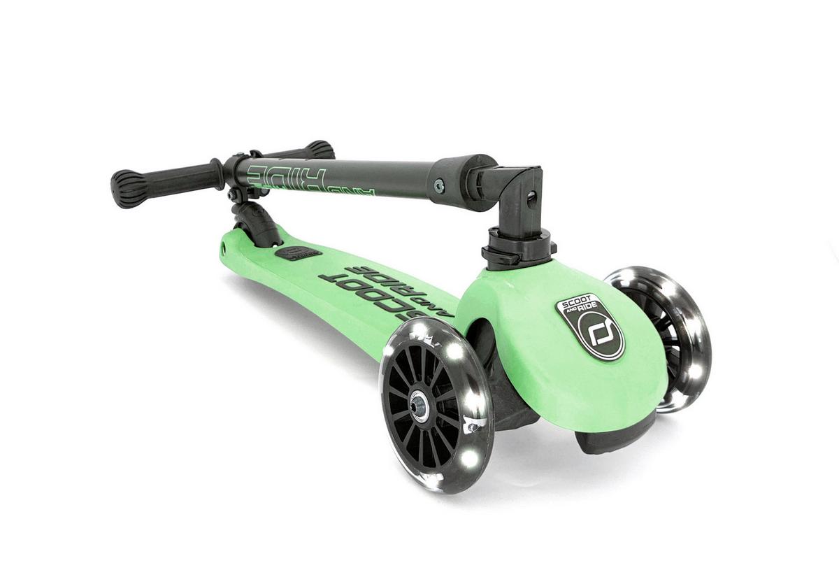 Kinderscooter Highwaykick 3 - Schwarz/Grün, Trend, Kunststoff/Metall (24/72/55cm) - Scoot and Ride