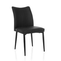 Stuhl Viseto Schwarz B: 47 cm - Schwarz, MODERN, Textil/Metall (47/87/61cm) - MID.YOU