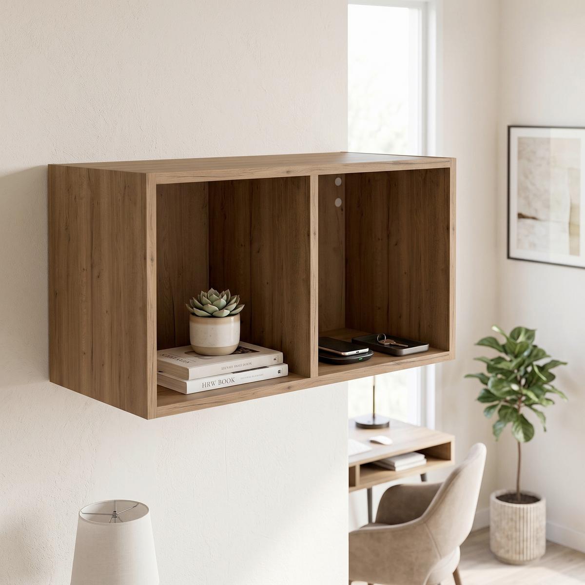Wandregal Las Vegas Eiche Sierra Dekor B: 60 cm - Eichefarben, MODERN, Holzwerkstoff (60/36/37cm) - Vertico