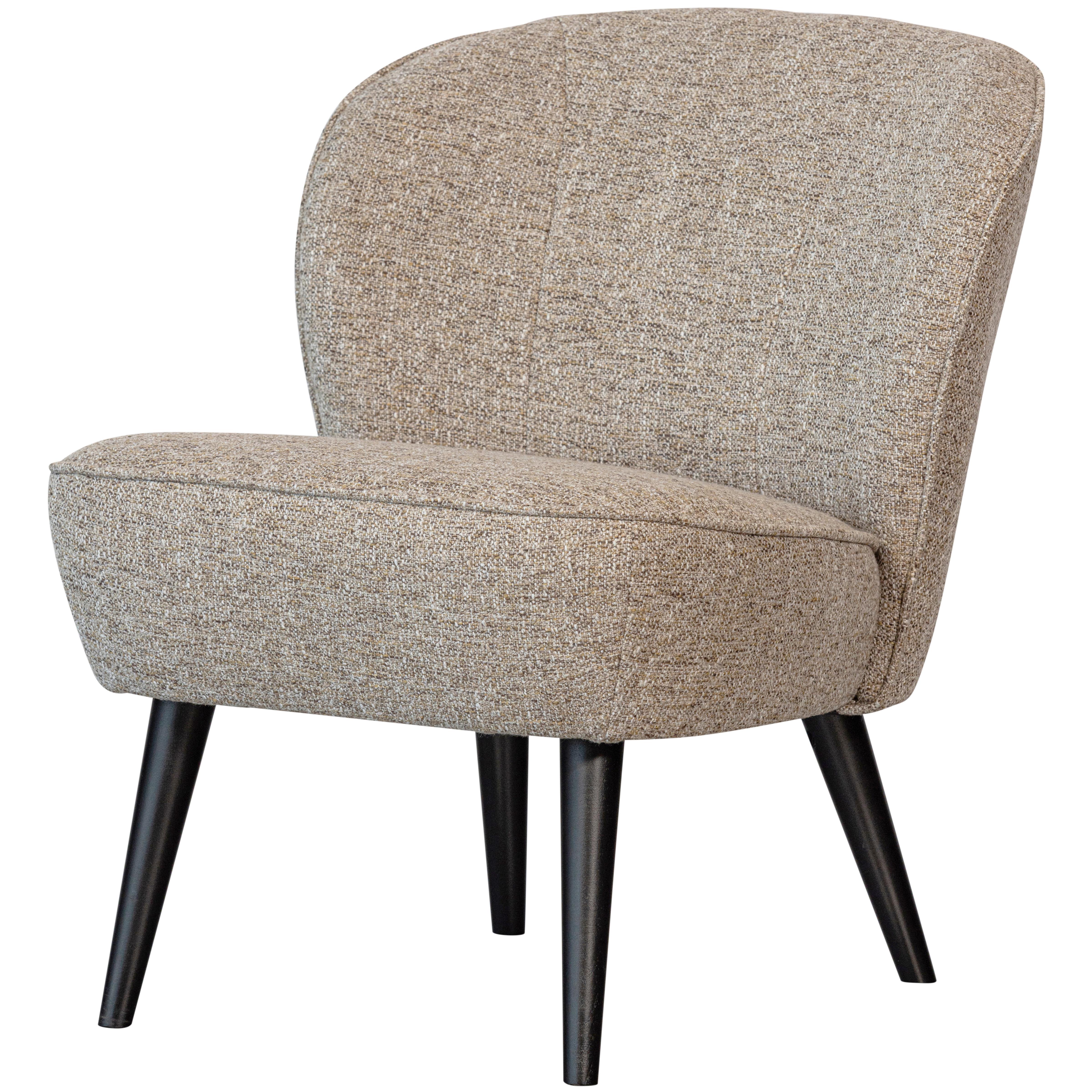 Sessel Sara Naturfarben B: 59cm - Schwarz/Naturfarben, Design, Textil (59/71/70cm) - Livetastic