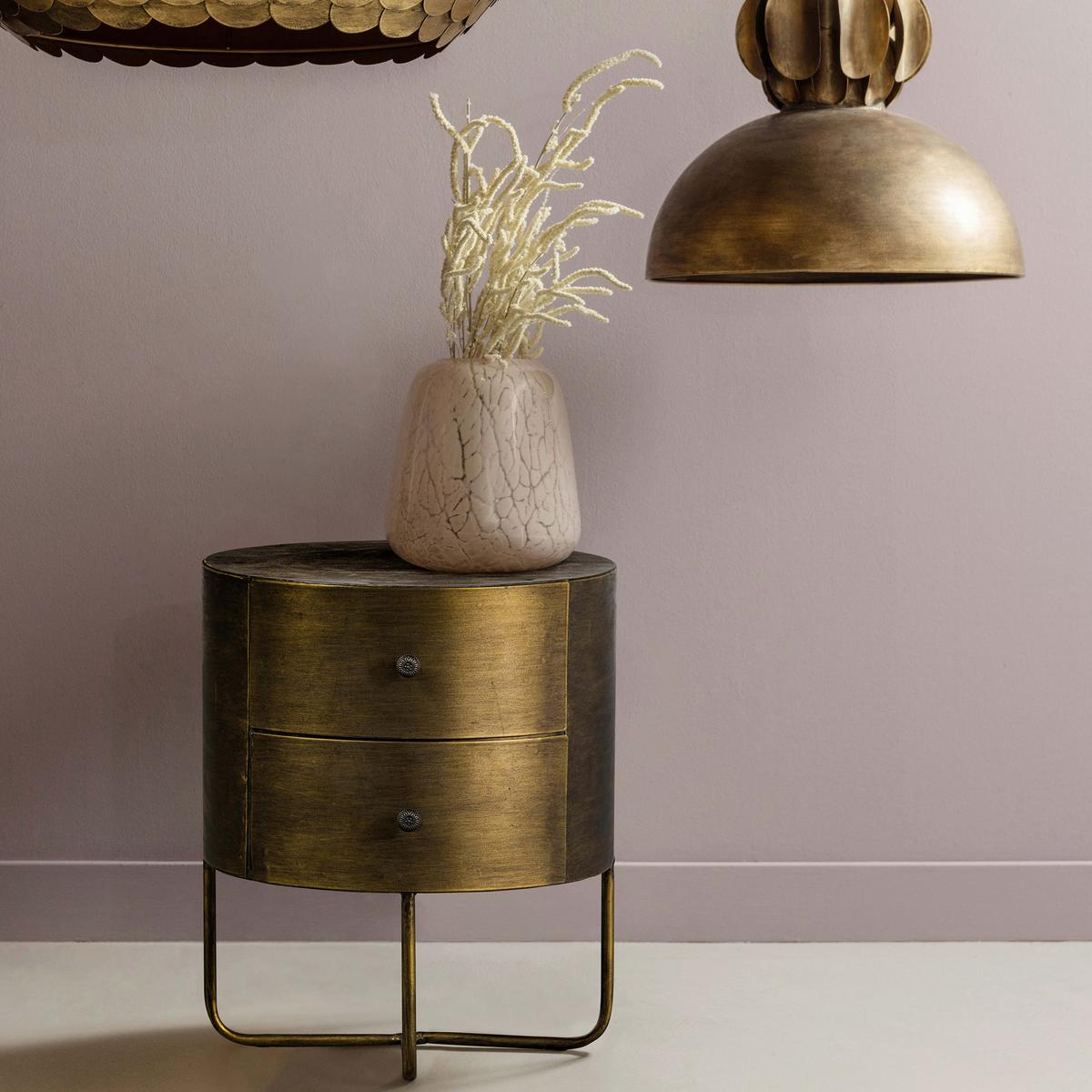 Kommode Glossy Messingfarben B: 39cm - Messingfarben, Design, Metall (39/48/39cm) - Livetastic