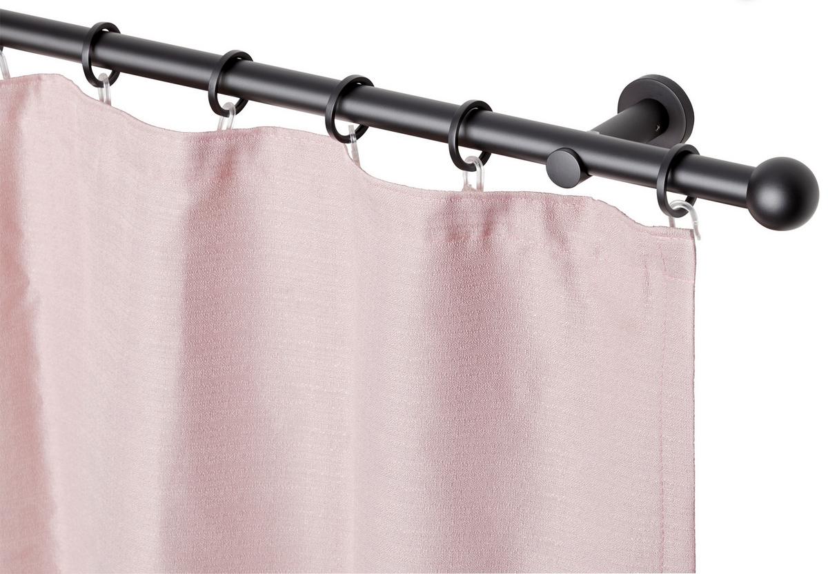 Rundstangengarnitur Nero - Schwarz, KONVENTIONELL, Metall (120-210cm) - Ondega