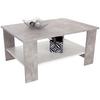 Couchtisch mit Ablagefach Paolo, Betonoptik Hell/Weiß - Hellgrau/Weiß, KONVENTIONELL, Holz/Holzwerkstoff (90/41/55cm)