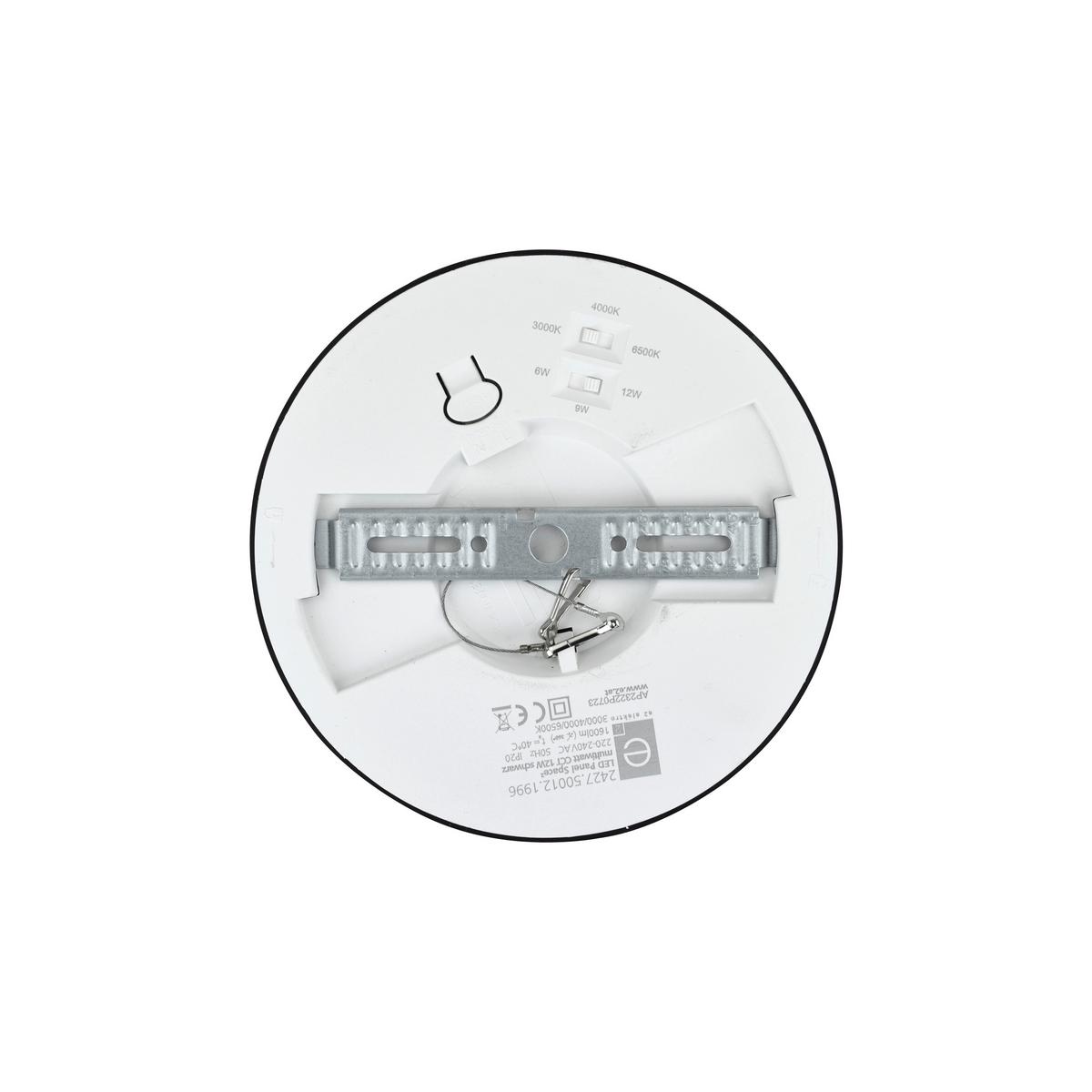 LED-Deckenleuchte 2427500121996 - Schwarz, KONVENTIONELL, Kunststoff (17/1,7cm)