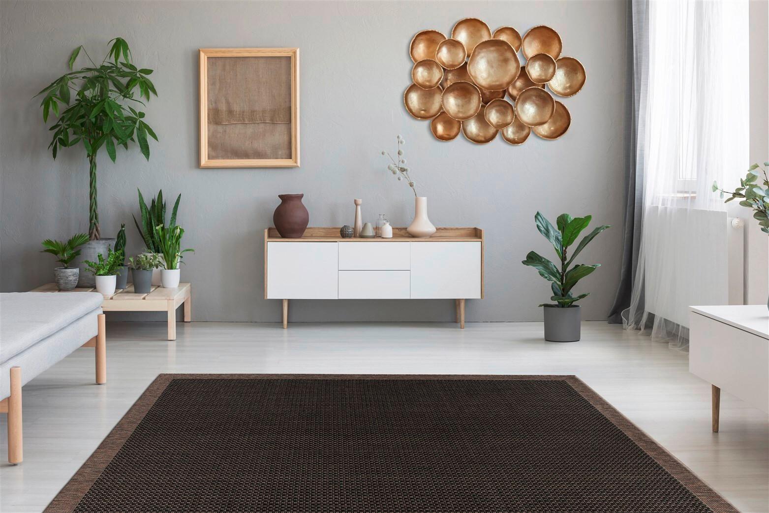 Flachwebteppich Splash 100 Anthrazit/schwarz, 80x150 Cm - Anthrazit/Schwarz, KONVENTIONELL, Textil (80/150cm)