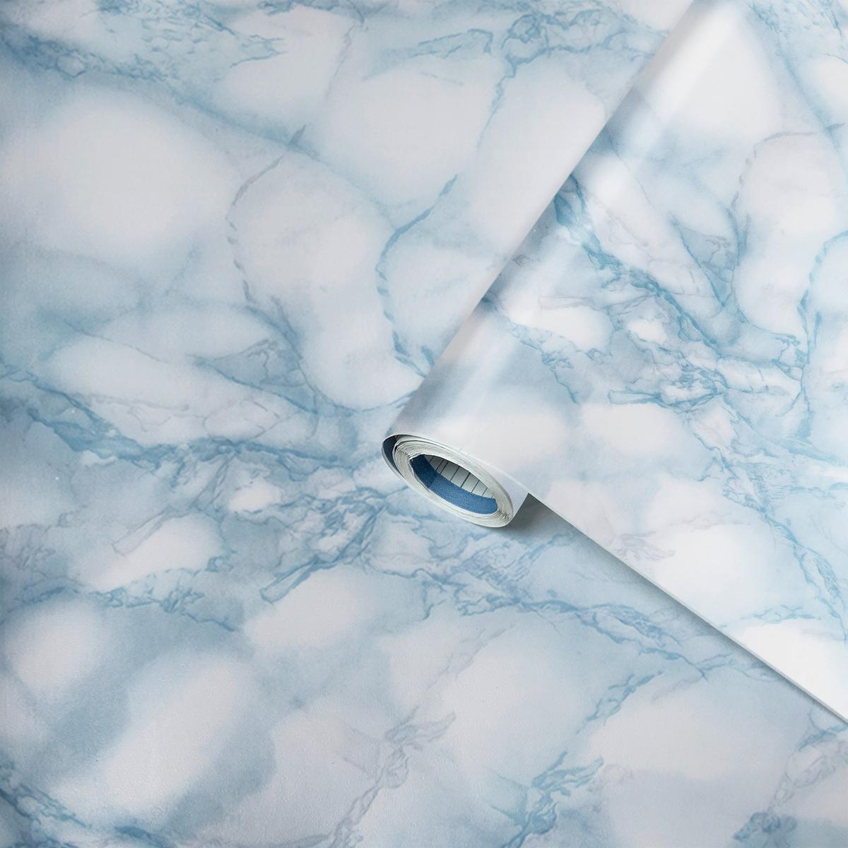 KLEBEFOLIE KF GL CARRARA GREYBLUE 45CMX2M - Blau/Grau, Basics, Kunststoff (45/200cm)