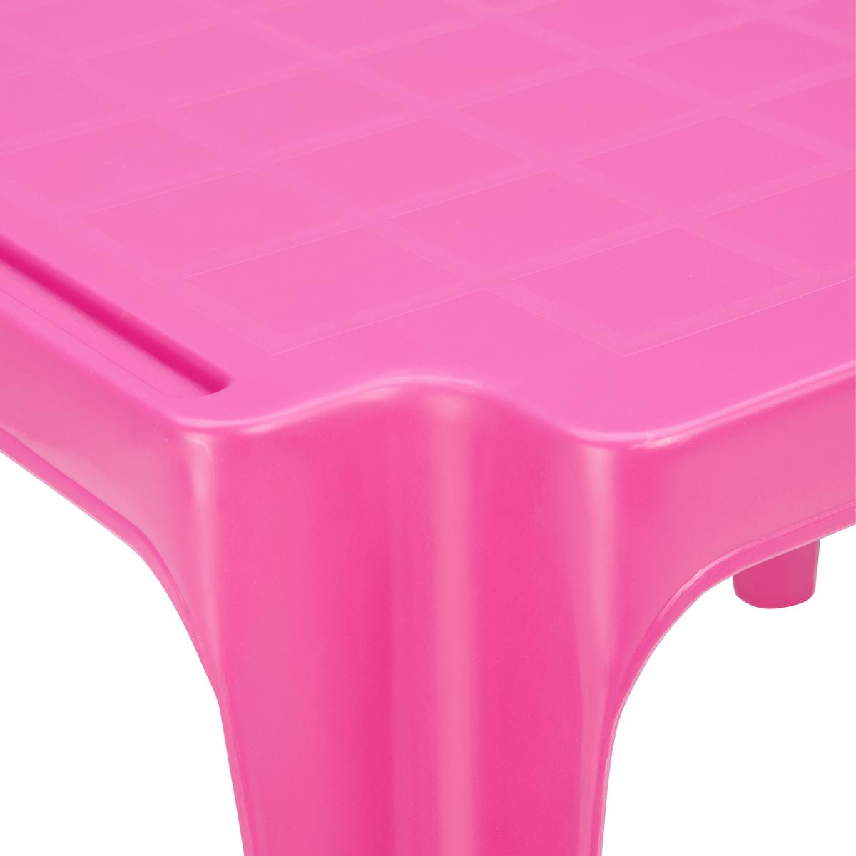 Kindertisch Tavolo Baby Pink Kunststoff Wetterfest - Pink, MODERN, Kunststoff (55/50/44cm) - BUNINO