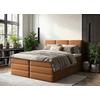 Boxspringbett Mit Bettkasten 180x200 Cm Castel V - Rostfarben/Schwarz, MODERN, Holz/Holzwerkstoff (180/200cm) - MID.YOU