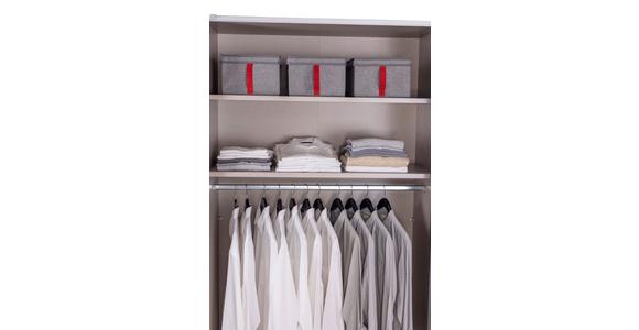 Drehtürenschrank Versity-D Alpinweiß/Marmorptik 4trg - Weiß, Trend, Holzwerkstoff (181/229/54cm) - James Wood