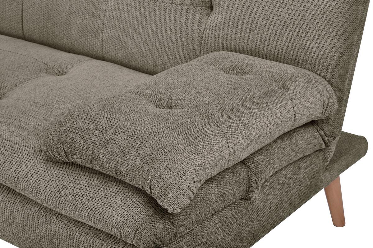 Schlafsofa Armano Braun B: 190 cm - Braun/Naturfarben, Basics, Holz/Textil (190/83/87cm) - P & B