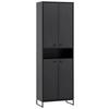 Schuhschrank Janne Schwarz B: 60,2 cm - Schwarz/Grün, LIFESTYLE, Holzwerkstoff (60,2/185,5/33,1cm) - MID.YOU