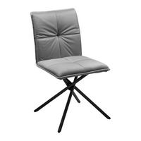 Židle Lunita šedá - šedá/černá, Moderní, kov/textil (47/88/57cm) - Bessagi Home