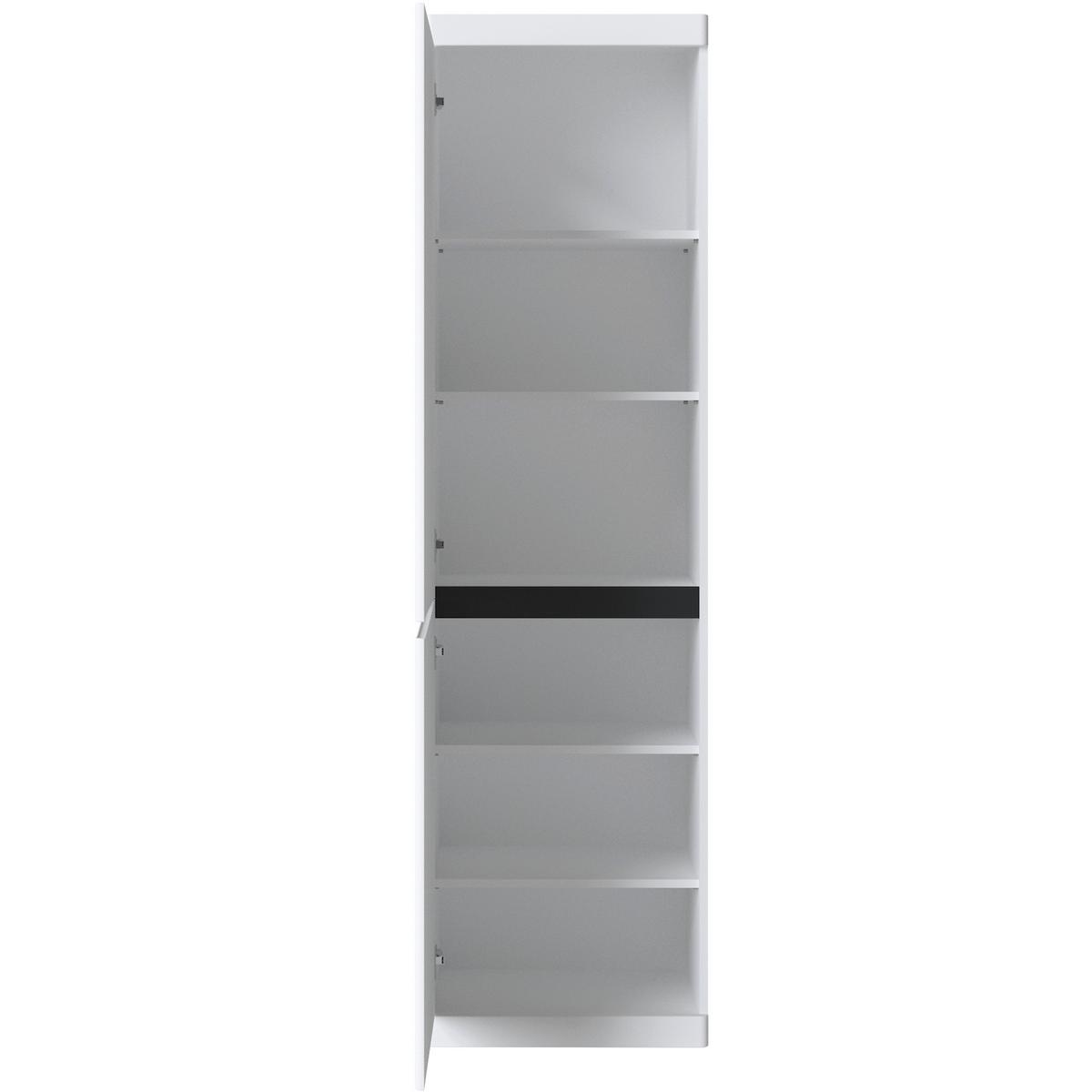 Schrank Turino Neo Weiß/graphit B: 54 Cm - Graphitfarben/Weiß, Trend, Holzwerkstoff (54/196,5/39,9cm)