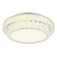 LED-Deckenleuchte 68157-38 - Klar/Chromfarben, KONVENTIONELL, Glas/Kunststoff (40/15.5cm) - Globo