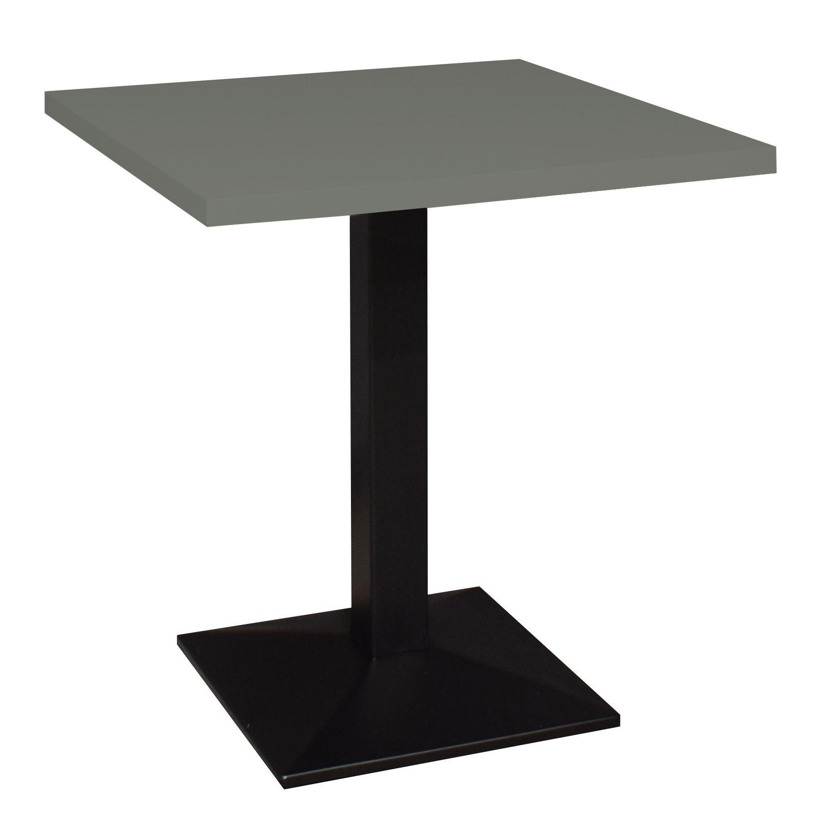 Bistro stolek PINO, barvy pinie, 70x70 cm - černá/barvy pinie, Moderní, kov/kompozitní dřevo (70/75/70cm)